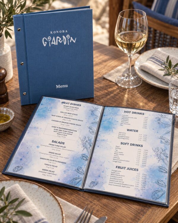 Menu factory mani menu jelovnik (11)_960x1200 Classic Line – plavi jelovnik sa logotipom